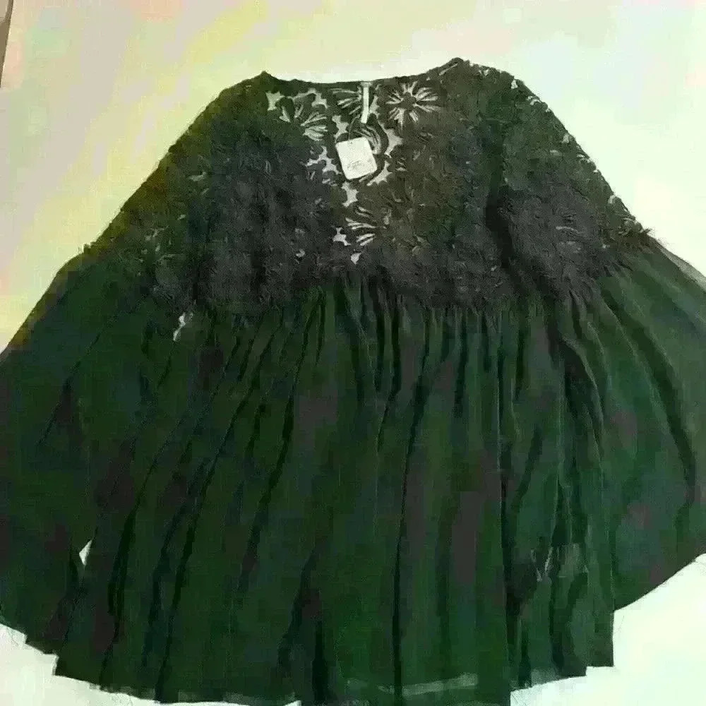 NWT Black Free People color-black Magdalene Crochet Tunic Top
Color: Black Siz… - Picture 2 of 11